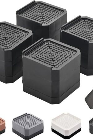 Bed Risers Furniture Risers Heavy-Duty Rectangular Adjustable Block Lift to 3 inches and 4.3 inches Desk, Sofa, Chair Legs, Refrigerator, Washing Machine Support up to 4000 pounds