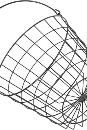 BESTYASH Wire Laundry Basket Rolling Storage Hamper Handle Iron Clothes Basket for Apartment Bathroom