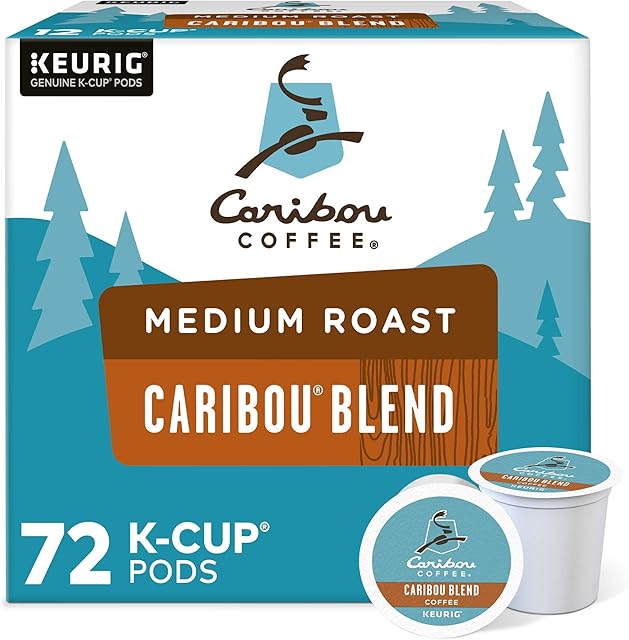 Caribou Coffee Caribou Blend Keurig Single-Serve K-Cup Pod, Medium Roast Coffee, 72 Count