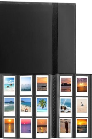 432 Pockets Photo Album for Fujifilm Instax Mini Camera, Polaroid Camera, for Fujifilm Instax Mini 12 11 9 40 99 90 8 7 Evo LiPlay Instant Camera, Polaroid Snap PIC-300 Z2300 Instant Camera (Black)