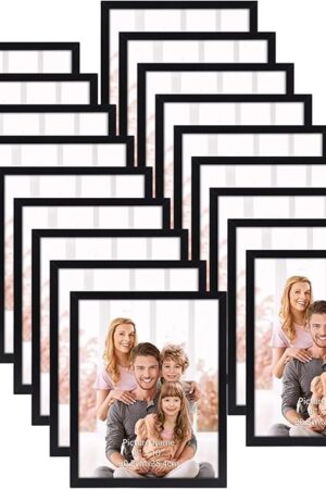 WIFTREY Black 8x10 Picture Frame Set of 18, Multi Photo Frames 8 by 10 Bulk for Wall Hanging or Tabletop Display