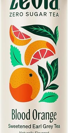 ZEVIA Organic Sweetened Blood Orange Black Tea, 12 FZ