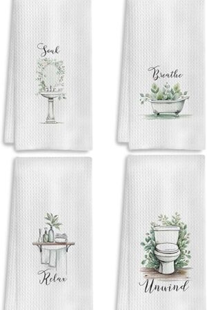 Bathroom Hand Towels Boho Botanical Decorative Hand Towels