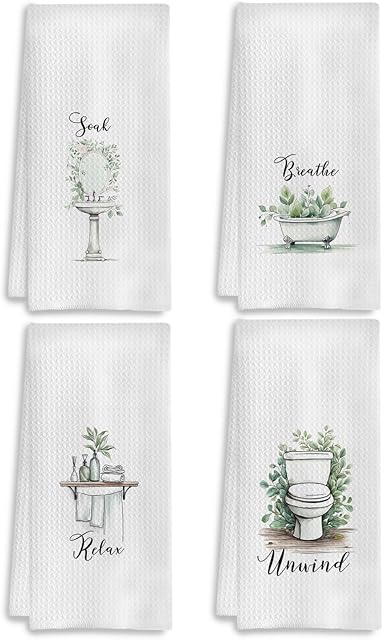 Bathroom Hand Towels Boho Botanical Decorative Hand Towels