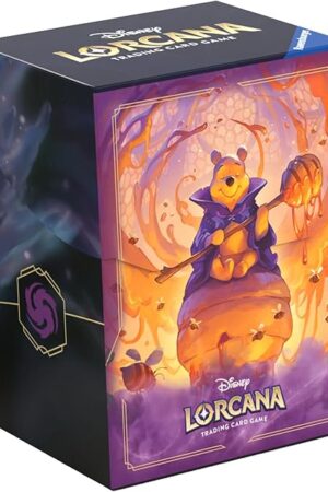 The Ravensburger Disney Lorcana TCG Deck Box featuring Winnie the Pooh – Hunny Wizard by John Loren | Securely Stores 80 Sleeved Cards | Durable & Portable Organizer for TCG Players | Ages 8+