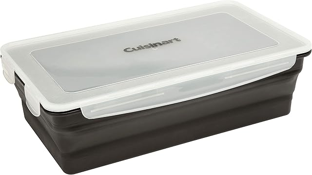 Cuisinart XL Collapsible Marinating Container, Large Capacity Grill Accessories Perfect for BBQs and Tailgates, Marinade and Brining Prep, Collapsible Silicone for Easy Storage