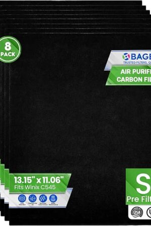 Bagean Activated Carbon Pre Filter Replacement - Compatible with Winix Air Purifier Filter Replacement C545 - Fits Winix Filter S - Air Purifier Filters Absorb Odors and Freshen the Air (8-Pack)