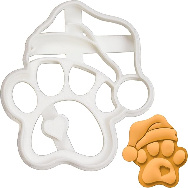 Cute Santa Paw cookie cutter, 1 piece - Bakerlogy