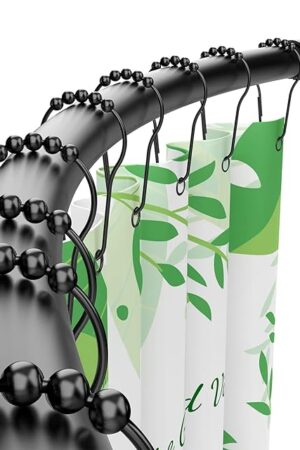 Curved Shower Curtain Rod 40-72 Inches Adjustable, Aluminum Shower Rod Rustproof, Round shower curtain rod, Curved Shower Rods for Bathroom, Bathtub, Stall, Black, Need to Drill