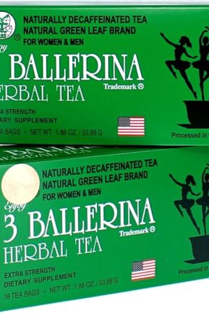 3 Ballerina Tea Drink Extra Strength, 18 Count (Pack of 2)