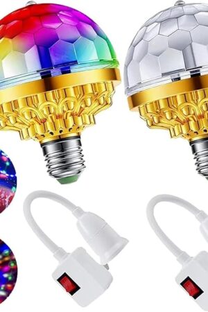 Disco Ball Light Bulb RGB LED Stage Light Plug in Colorful