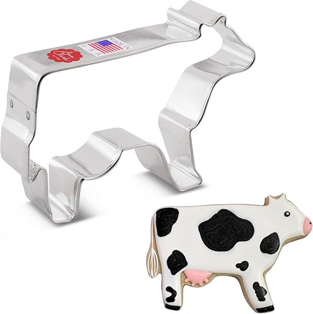 Ann Clark Cookie Cutters Cow Cookie Cutter 4" Made in USA