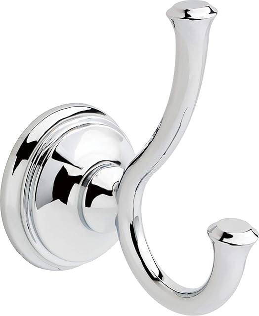Delta Cassidy Double Towel Hook Polished Chrome