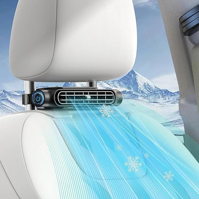 Car Fan Mini Portable Headrest Neck Fan