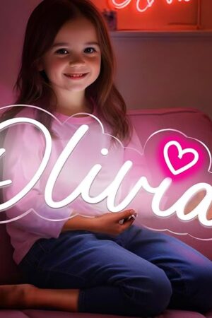 Cryhart Custom Neon Signs for Wall Decor - Personalized Name Neon Sign Customizable for Wedding-Party-Bar Birthday Gifts Ideas, LED Neon Lights for Adults Kids Boys Girls Bedroom, 12 Colors w/Remote