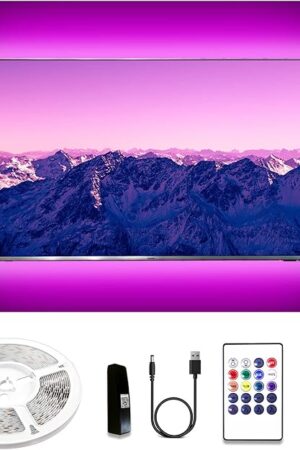 dalattin 8.2ft Led Lights for TV, 32-40 Inch USB RGB LED Strip Lights, TV Backlight with Remote Built-in MIC Music Sync, Bluetooth APP Control Led Lights for Gaming Bedroom, HDTV Mood Lighting