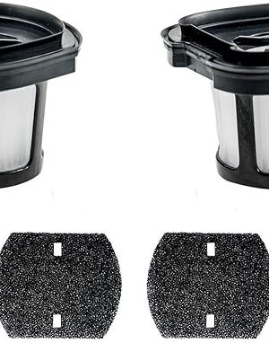 2579 Vacuum Replacement Filters Compatible with Bissell Pet Hair Eraser 2390A 2389 & AutoMate 2284W Lithium Ion Cordless Hand Vacuum,Compare to Part # 1614212, 1614203 & 1614204