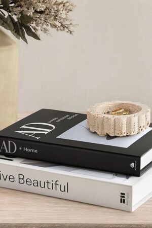 Aesthetic Decorative Books for Home Coffee Table Decor - Fake Books for Living Room Bookshelf Decoration - Set of 2 Faux Book Storage Box for Decor - Photo Storage Keepsake Box