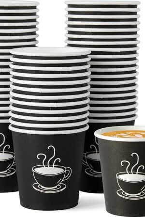 600 Pack 4 oz Paper Cups, Small Disposable Coffee Cups, Paper Espresso Cups, Hot/Cold Drinking Cups for Party, Picnic, Travel and Events