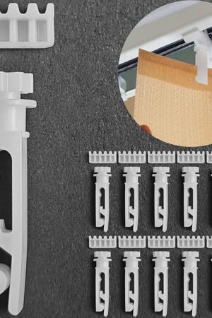 Vertical Blinds Replacement Stem and Gear, White Vertical Blind Stems, Vertical Blinds Repair Kit Used for Headrail, Carrier Stem Vertical Blinds Curtain Accessories（12 Sets）