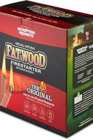 Better Wood Products Fatwood Firestarter Box, 5-Pounds