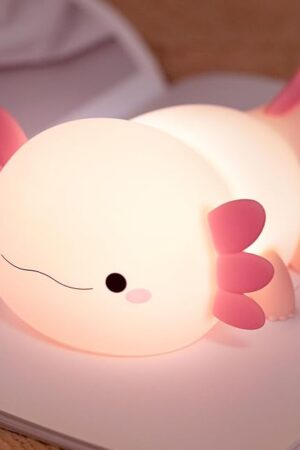 Axolotl Night Light for Kids,Cute Axolotl lamp Gifts Rechargeable light Table Lamp Bedside Lamp,LED Animal Silicone Nursery Night Lamp Cute Room Decor Night Light for Kids Girls Boys