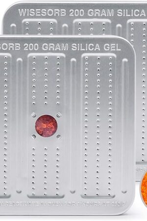 200 Gram 2 Pack Gun Safe Dehumidifier, Reusable Silica Gel Dehumidifier, Indicating Silica Gel Desiccant Canister (Orange to Green)