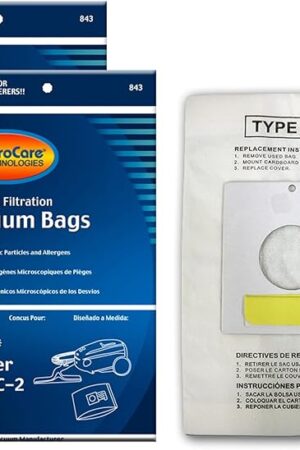 EnviroCare Replacement Micro Filtration Vacuum Cleaner Dust Bags made to fit Sharp Canister Type PC-2 10 Pack
