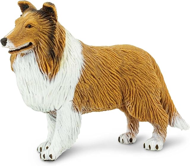 The Safari Ltd. Collie Figurine - Lifelike 4" Dog Figure - Educational Toy for Boys, Girls, and Kids Ages 3+
