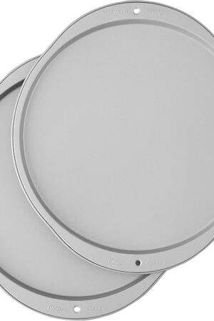 Wilton Recipe Right 12-Inch Pizza Pans, 2-Piece Set, Steel