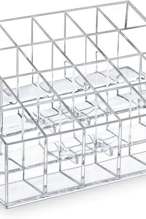 Clear Plastic Small Lipstick Organizer for Lip Gloss, Chapstick, Mascara, Perfume Sample