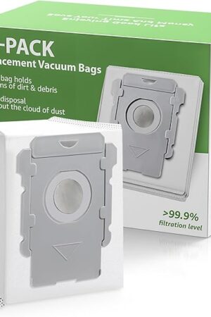 18 Pack Vacuum Bags for iRobot Roomba i7, i7+, i7Plus, i8, i8+, i3, i3+, i4, i4+, i6, i6+, s9, s9+, s9Plus, i and s Series Clean Base Automatic Dirt Disposal Bags