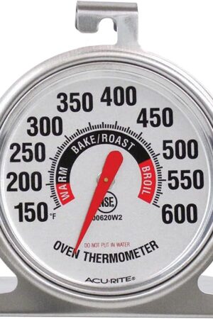 AcuRite 00620A2 Stainless Steel Oven Thermometer (150°F to 600°F)