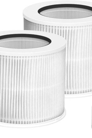 12020 Filter Replacement Compatible with Clorox Tabletop Air Purifier model # 11020 and Clorox Tabletop Smart Air Purifier model # 11021, 12020 HEPA Filter with 200 Sq. Ft. Capacity, 2 Pack