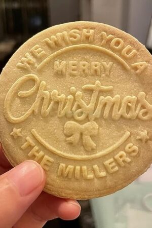 2025 Personalized Christmas Cookie Stamp Christmas Cookie Mold With Your Name 3d Raised Design Merry Christmas Personalized Cookie (Design-A)