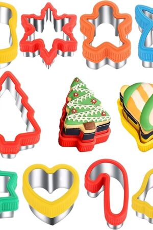 Christmas Cookie Cutters 2" to 3.5" 9 Pieces Cookie Cutters Christmas Shapes