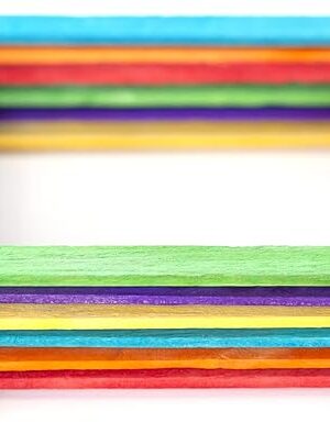 The Perfect Stix 4.5" Colored Wooden Craft Sticks - Pack of 300ct. Assorted Colors. Bulk for DIY Craft Creative Designs or Kids Education
