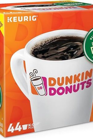 Dunkin' Donuts Decaf Keurig® Single-Serve K-Cup® Pods, Medium Roast, Box of 44 K-Cup® Pods