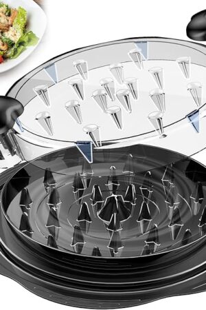 Chicken Shredder Large Chicken Breast Shredder Tool Twist with Brush&Fork, Visible Meat Shredder Machine, Strong Anti-Slip Strip, Ergonomic Handle, BPA Free, Suitable for Pork Beef Chicken