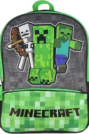 Bioworld Minecraft Shimmer Pixel Characters 16" Backpack