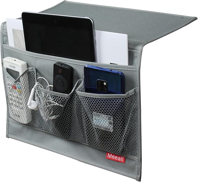 Bedside Storage Organizer Caddy Table Cabinet Storage Organizer Grey