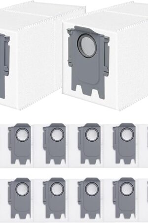 14 Pack Dust Bags Replacement for Roborock QV 35A/Qrevo S5V/QV35S/Saros 10/10R/Z70/Qrevo/Q Revo/S/Qrevo Pro/Plus/MaxV/Master/Curv/Edge/S5X/Qrevo Edge S5A/S8 MaxV/S8 Max Ultra Robot Vacuum Cleaner