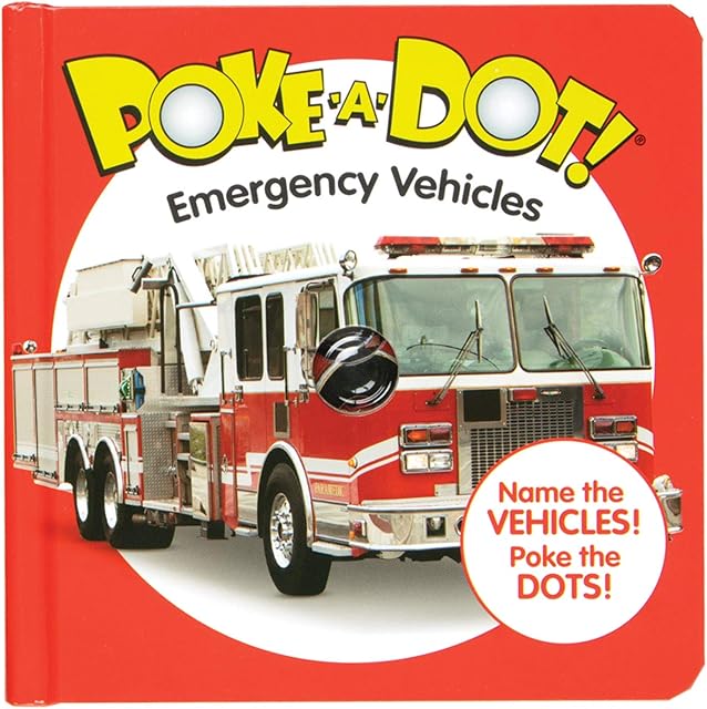 The Melissa & Doug Children’s Book – Poke-a-Dot: Emergency Vehicles (Board Book with Buttons to Pop)