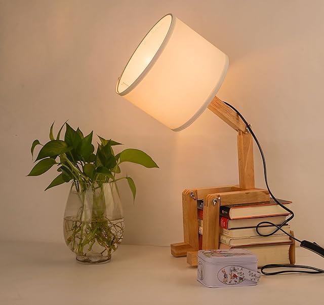 ELINKUME Robot Bedside Lamp Table Lamp