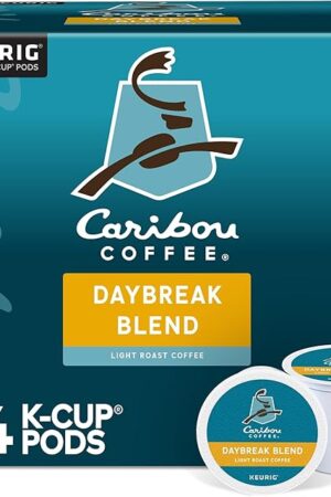 Caribou Coffee Daybreak Morning Blend, Single-Serve Keurig K-Cup Pod, Light Roast Coffee, 24 Count