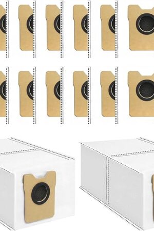 16 Pack C20 dust bags fit for Eufy C10,C20 Omni Robot Vacuum,Large Capacity Disposable C10 Dust Bags with Durable and Long-Lasting