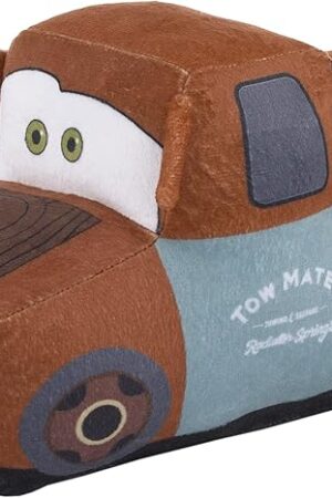 Disney Cars Mater Brown 3D Plush Decorative Toddler Pillow with Embroidery