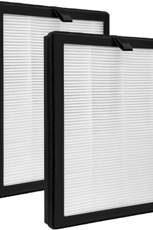 ClearAir-A5 Replacement Filter, Compatible with VEWIOR ClearAir-A5 Air Purifier, 3-in-1 H13 True HEPA and Activated Carbon Filters, 2 Pack