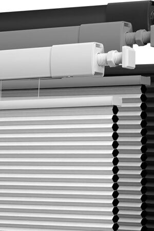 Boolegon No Drill No Tools Cellular Shades Top Down Bottom Up Honeycomb Blinds Blackout Cordless Window Blinds Easy to Install Cellular Shade for Windows,Blackout-White,Custom Size