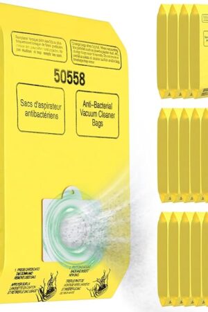 15 Pack Canister Vacuum Cleaner Bags Compatible with Kenmore Canister Type C/Q 5055, 50555, 50557, 50558 and Type C-5, C-18, 53292, 200 Series, 400 Series, 600 Series, 700 Series, 800 Series Vacuum